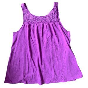 Purple Open-back tank top